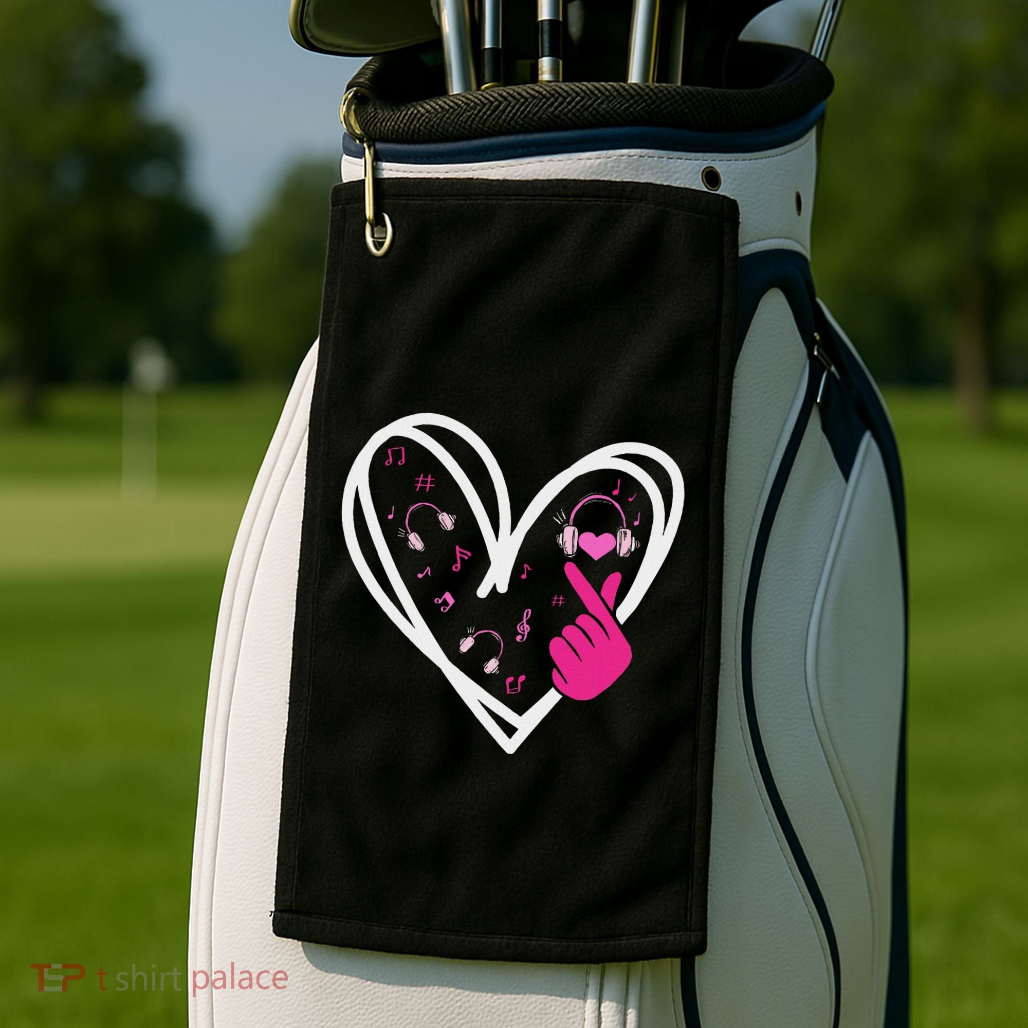 Love K Pop Finger Heart Korean Pop Music K Pop Ns Golf Towel