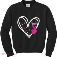 Love K Pop Finger Heart Korean Pop Music K Pop Ns Kids Sweatshirt thumb 0
