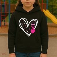 Love K Pop Finger Heart Korean Pop Music K Pop Ns Kids Hoodie thumb 3