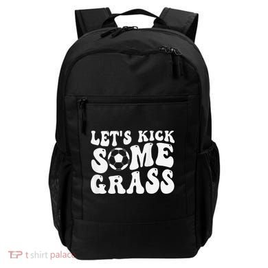 Let’S Kick Some Grass Funny Cheer Soccer Mom Backpack
