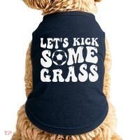 Let’S Kick Some Grass Funny Cheer Soccer Mom Doggie Tank thumb 0