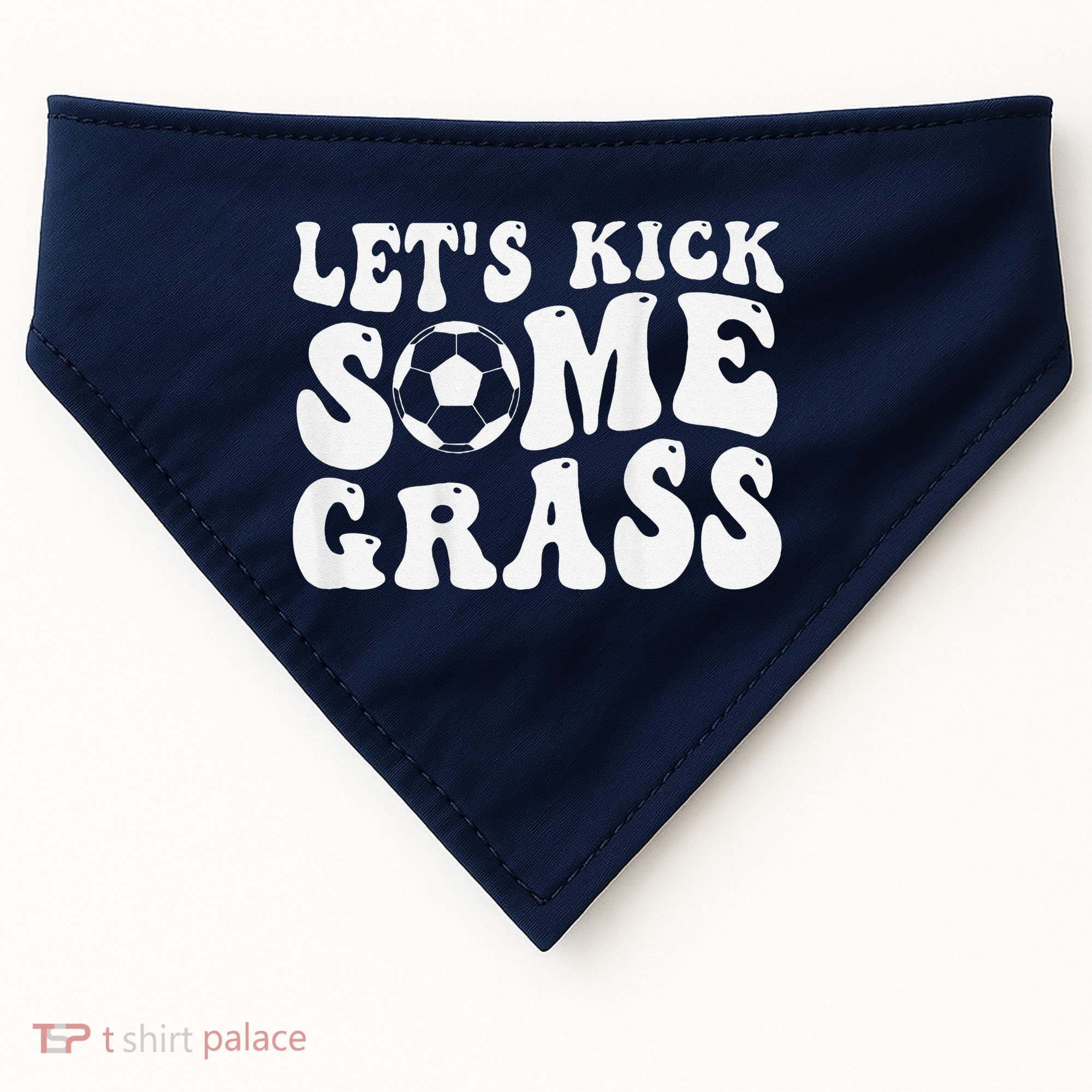Let’S Kick Some Grass Funny Cheer Soccer Mom USA-Made Doggie Bandana