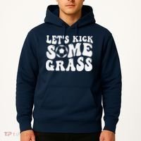 Let’S Kick Some Grass Funny Cheer Soccer Mom Hoodie thumb 2