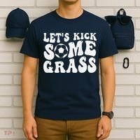 Let’S Kick Some Grass Funny Cheer Soccer Mom T-Shirt thumb 6