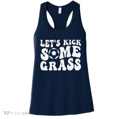 Let’S Kick Some Grass Funny Cheer Soccer Mom Women's Tank Top