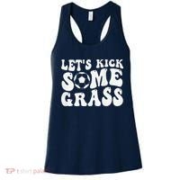 Let’S Kick Some Grass Funny Cheer Soccer Mom Women's Tank Top thumb 0