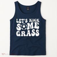 Let’S Kick Some Grass Funny Cheer Soccer Mom Tank Top thumb 2
