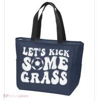 Let’S Kick Some Grass Funny Cheer Soccer Mom Tote Bag thumb 3