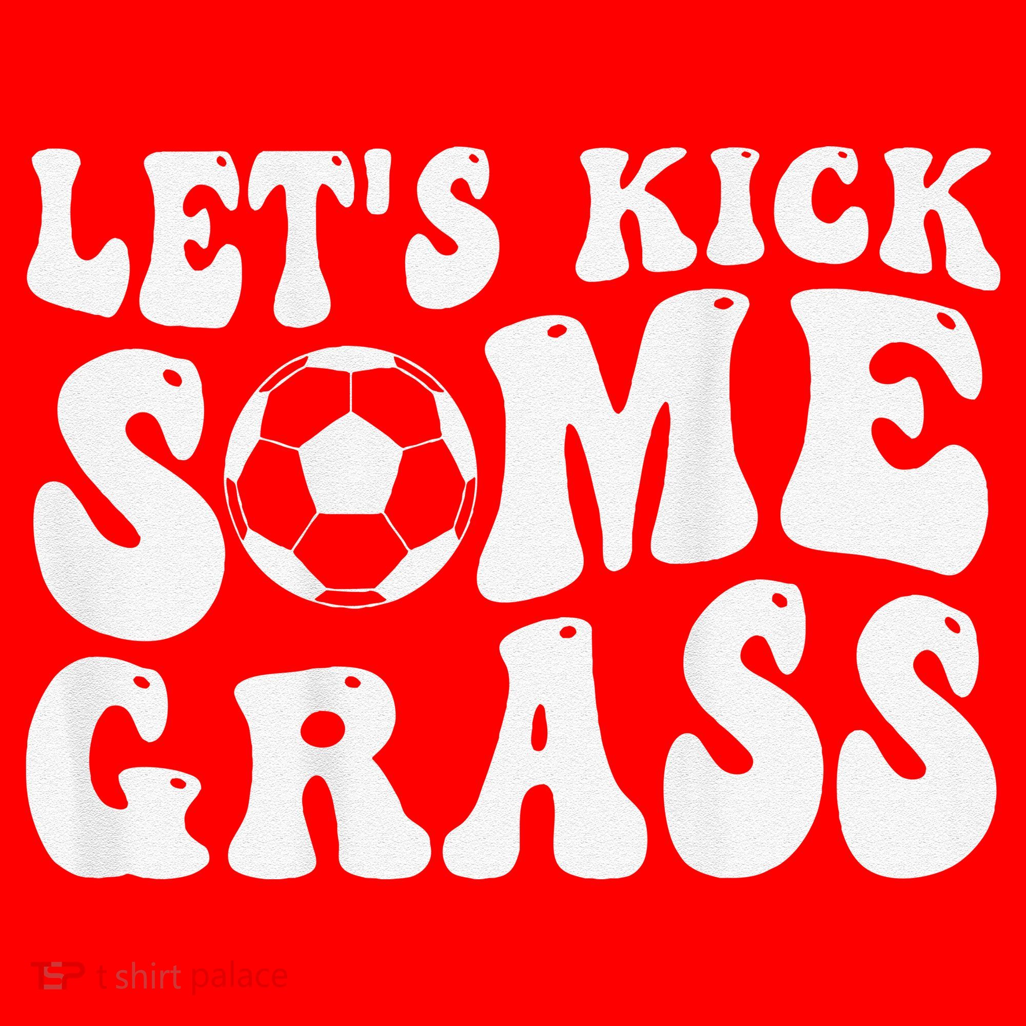 Let’S Kick Some Grass Funny Cheer Soccer Mom Santa Hat