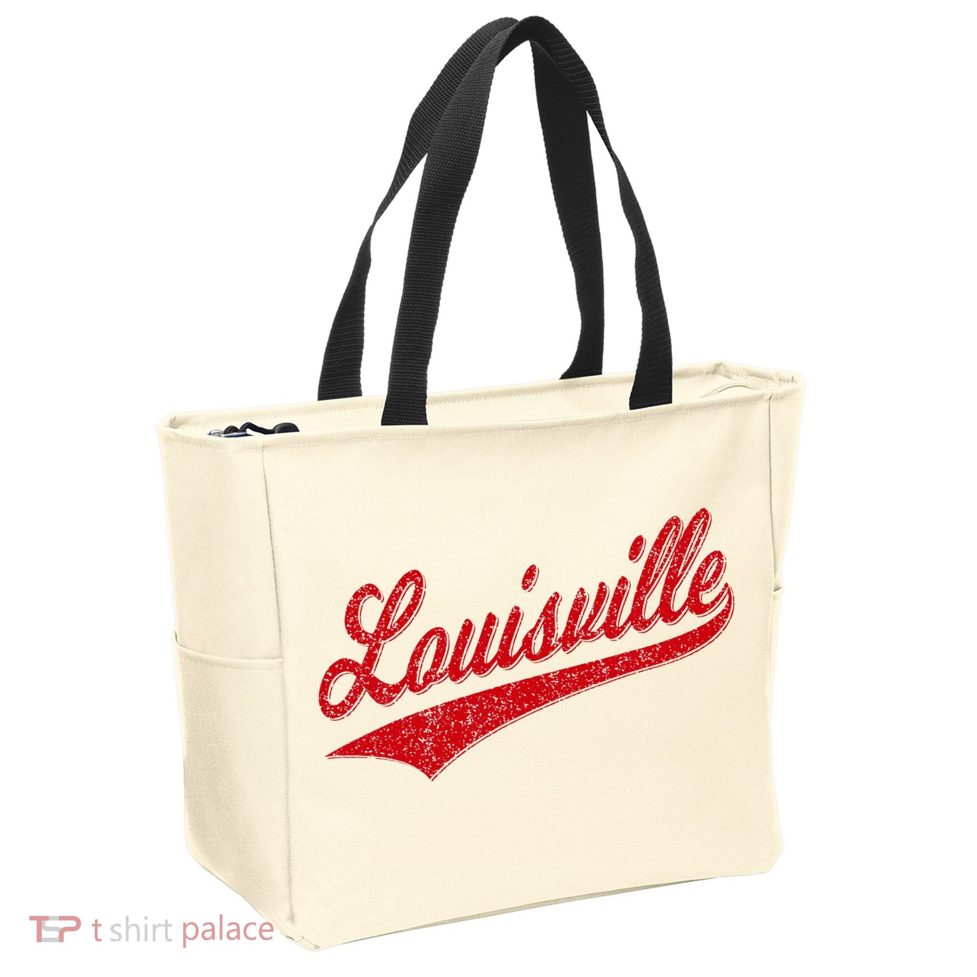 Louisville Kentucky Varsity Script Classic Sports Jersey Tote Bag