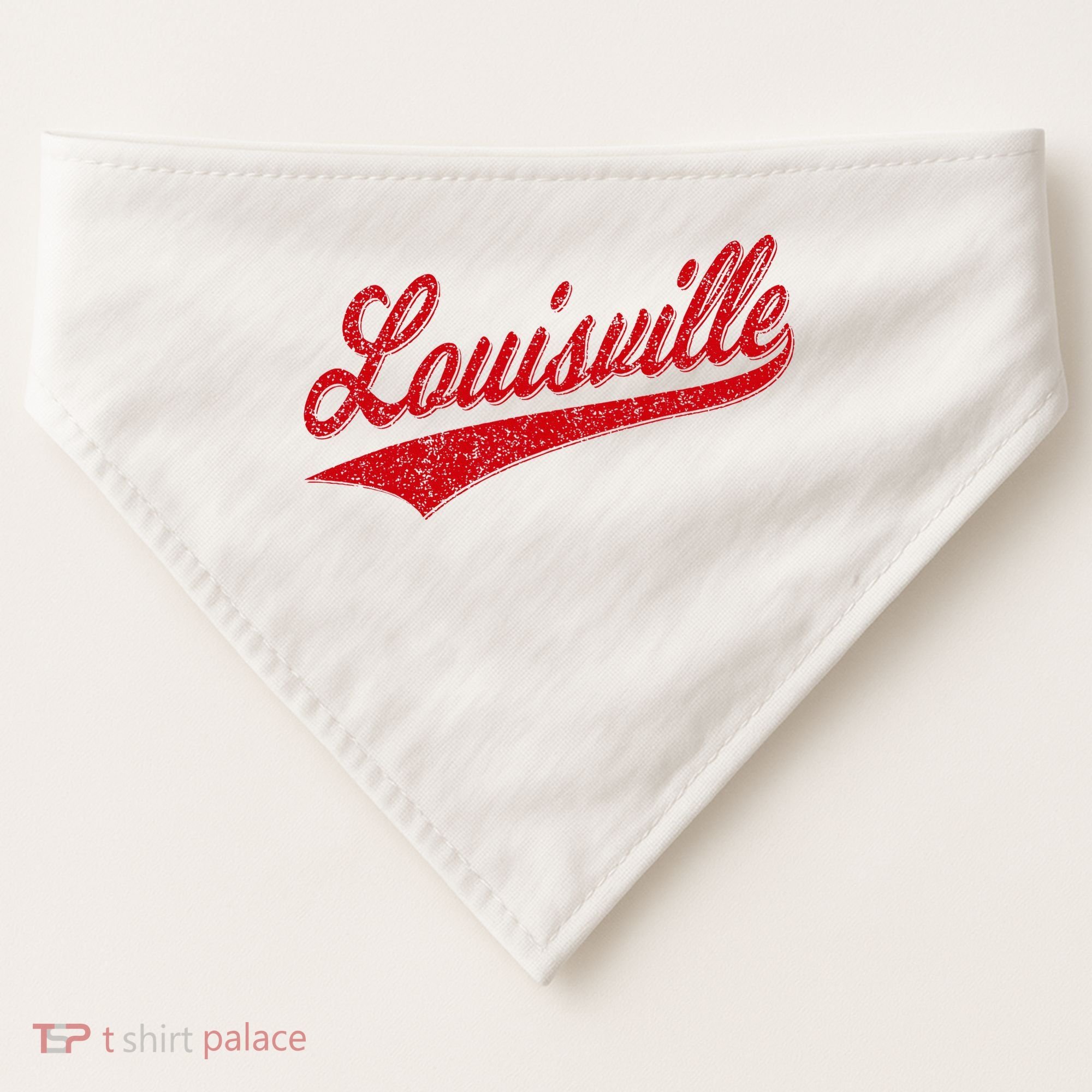Louisville Kentucky Varsity Script Classic Sports Jersey USA-Made Doggie Bandana