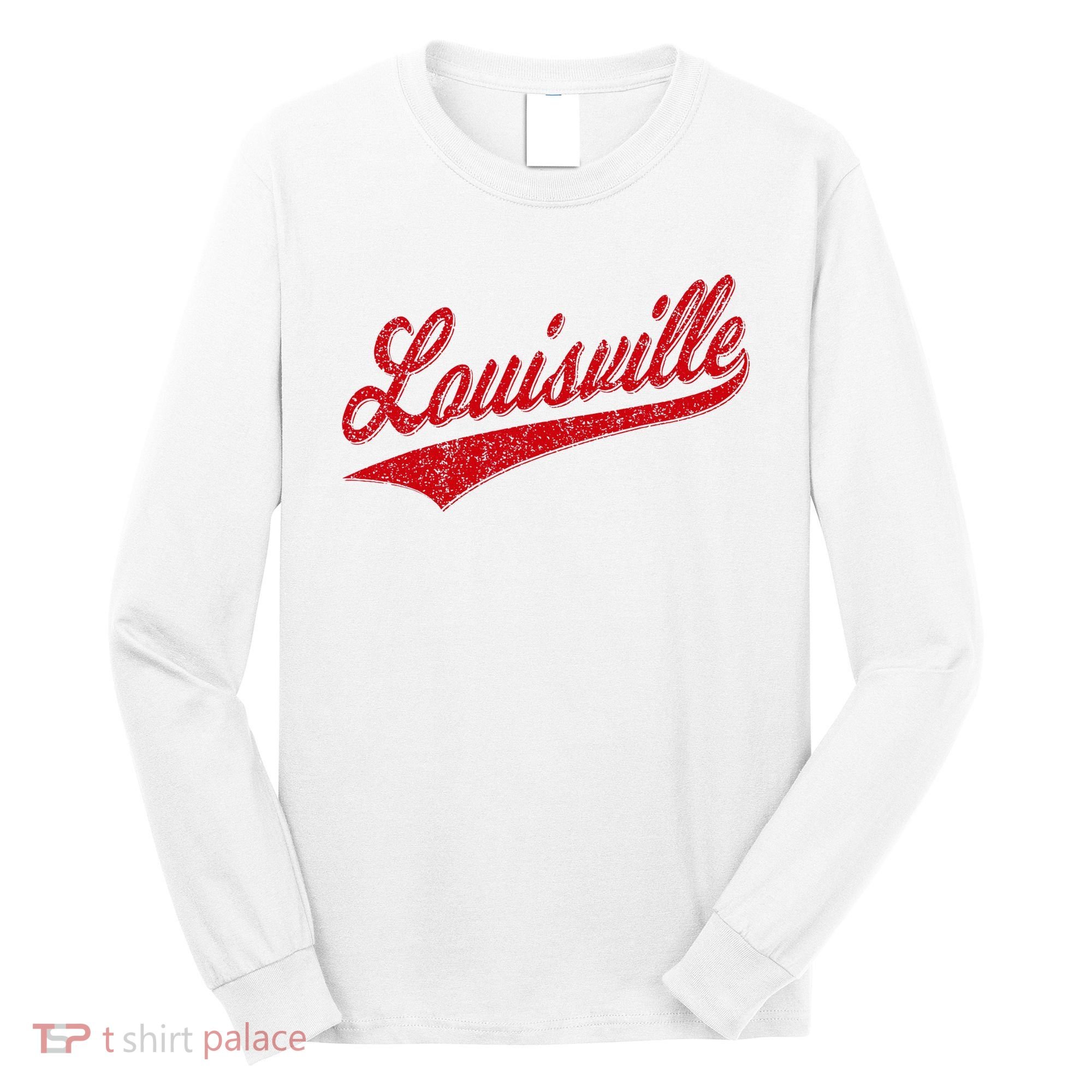 Louisville Kentucky Varsity Script Classic Sports Jersey Long Sleeve Shirt
