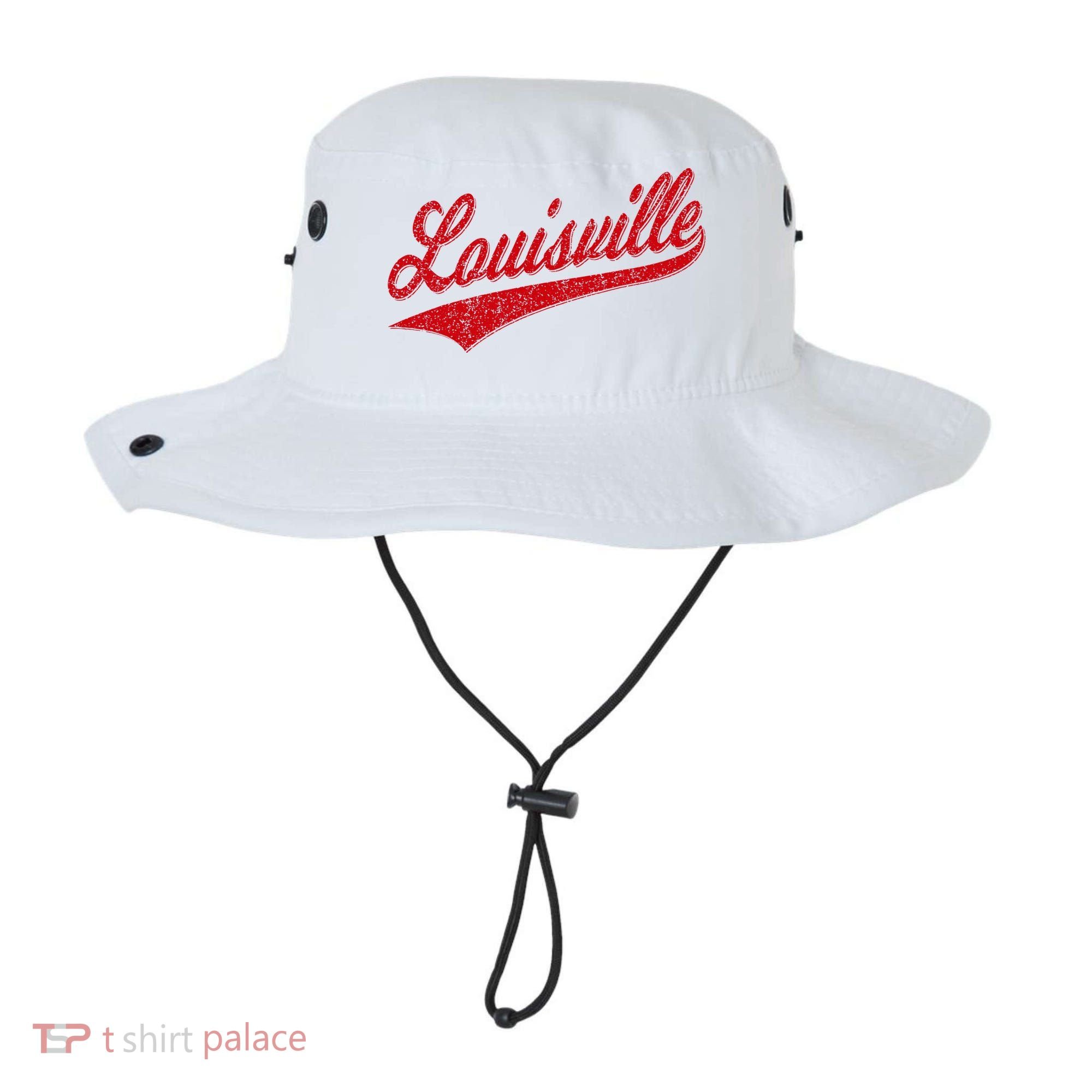 Louisville Kentucky Varsity Script Classic Sports Jersey Bucket Hat
