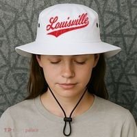Louisville Kentucky Varsity Script Classic Sports Jersey Bucket Hat thumb 3