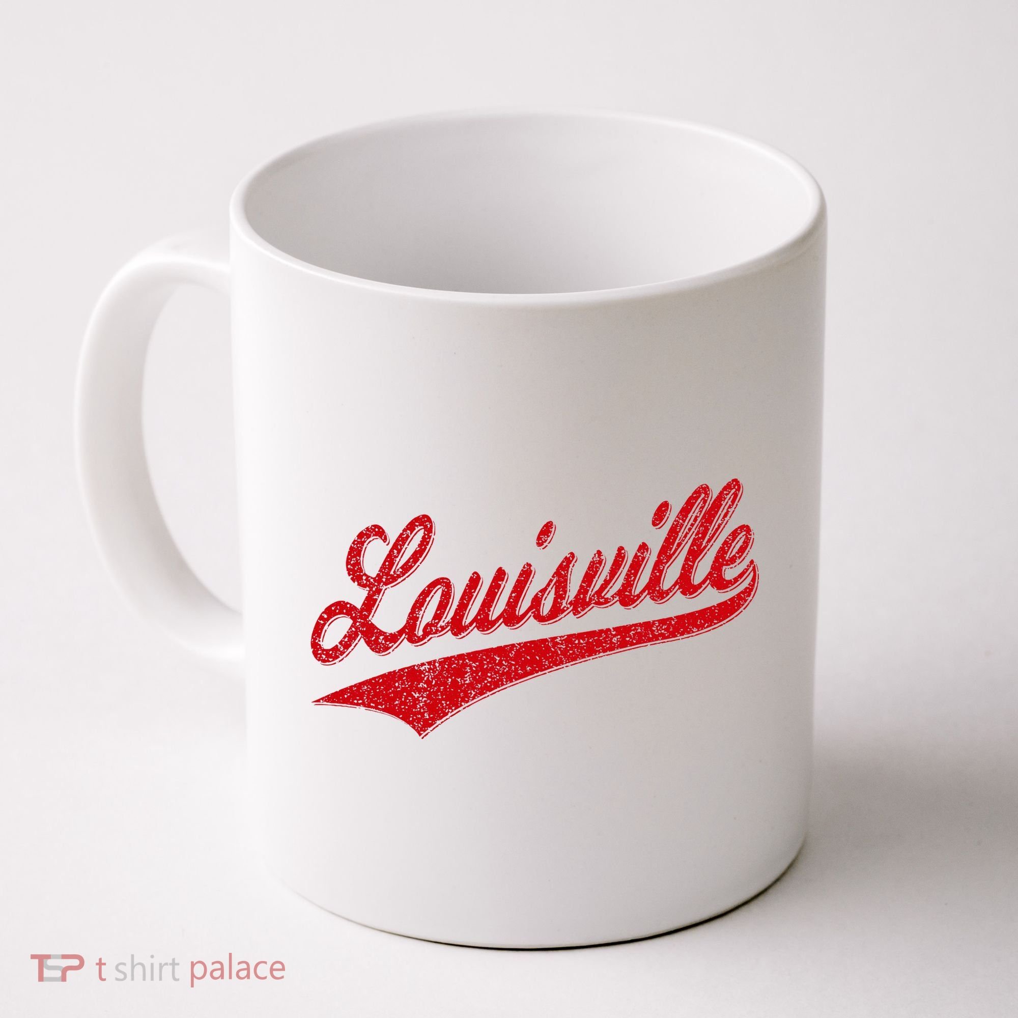 Louisville Kentucky Varsity Script Classic Sports Jersey Coffee Mug