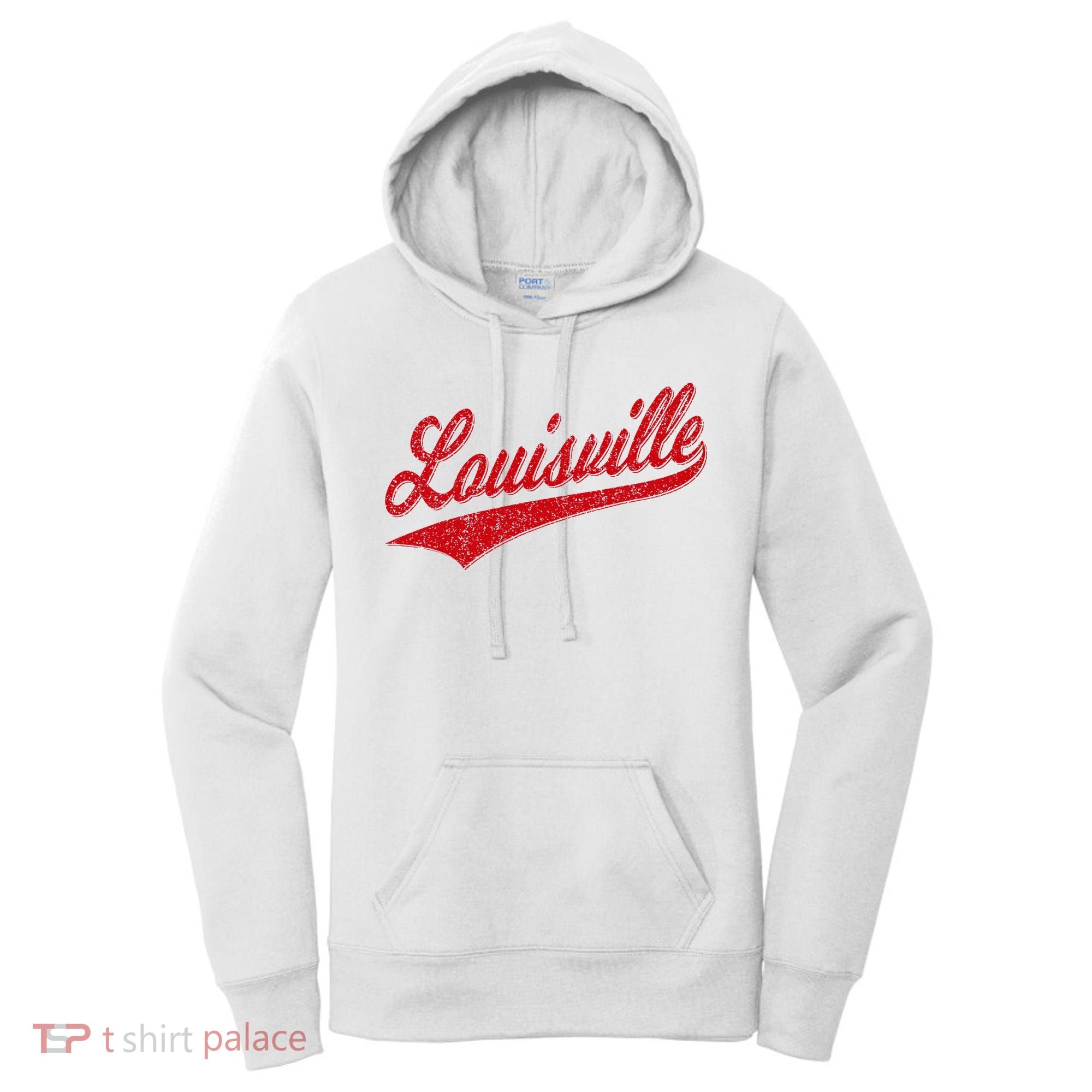 Louisville Kentucky Varsity Script Classic Sports Jersey Women's Hoodie