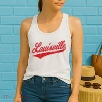 Louisville Kentucky Varsity Script Classic Sports Jersey Women's Tank Top thumb 2