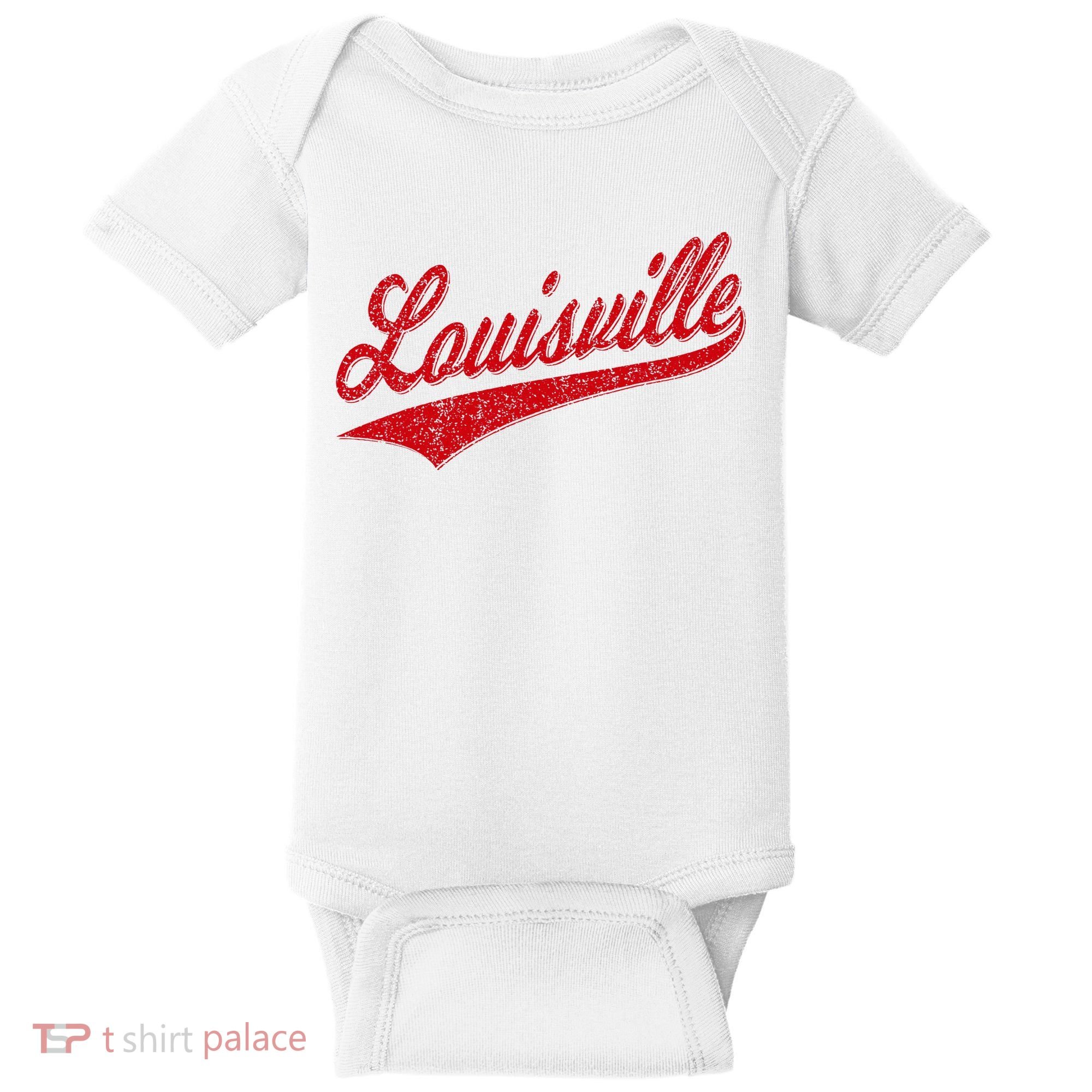 Louisville Kentucky Varsity Script Classic Sports Jersey Baby Bodysuit