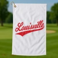 Louisville Kentucky Varsity Script Classic Sports Jersey Golf Towel thumb 1