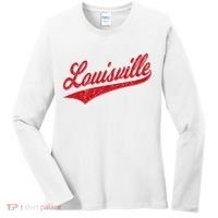 Louisville Kentucky Varsity Script Classic Sports Jersey Women's Long Sleeve Shirt thumb 0