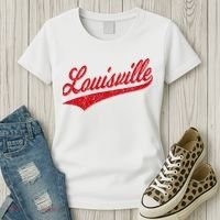 Louisville Kentucky Varsity Script Classic Sports Jersey Women's T-Shirt thumb 3
