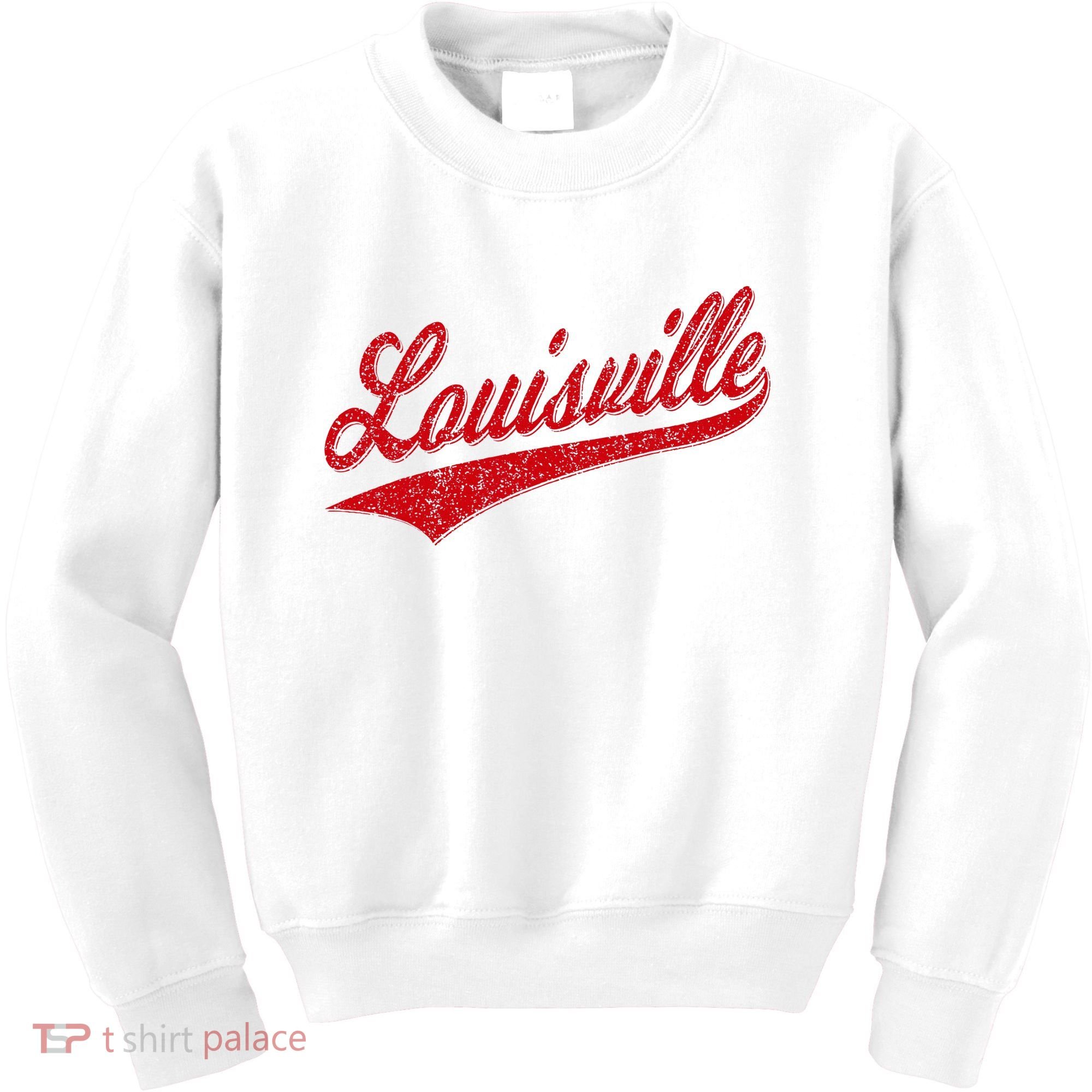 Louisville Kentucky Varsity Script Classic Sports Jersey Kids Sweatshirt