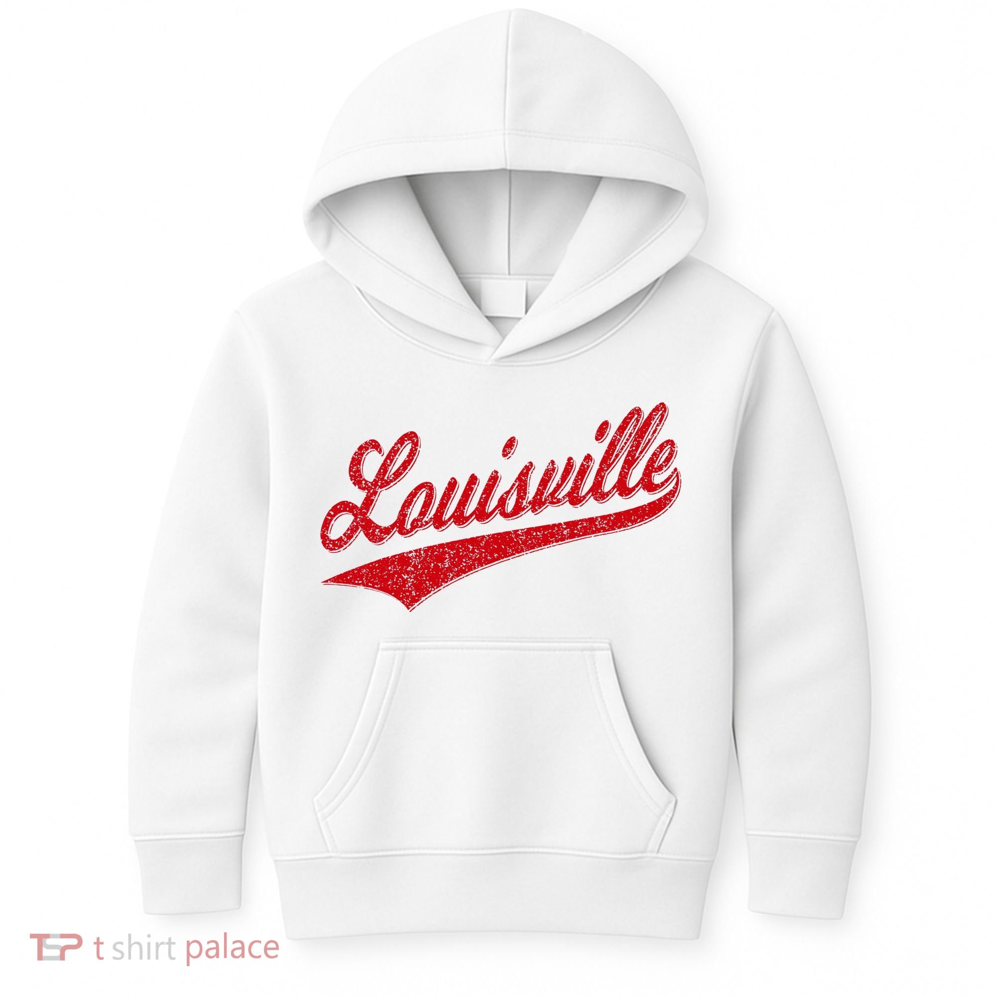 Louisville Kentucky Varsity Script Classic Sports Jersey Kids Hoodie