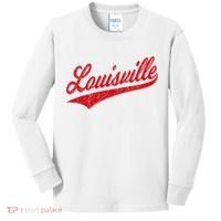 Louisville Kentucky Varsity Script Classic Sports Jersey Kids Long Sleeve Shirt thumb 0