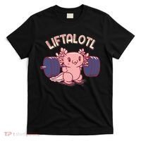 Liftalotl Lifting Axolotl Weightlifting Gym Workout Girl Boy T-Shirt thumb 0