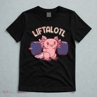 Liftalotl Lifting Axolotl Weightlifting Gym Workout Girl Boy T-Shirt thumb 5