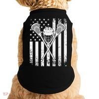 Lacrosse Player Gift LAX American Flag Doggie Tank thumb 0
