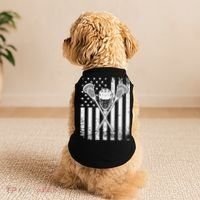 Lacrosse Player Gift LAX American Flag Doggie Tank thumb 2