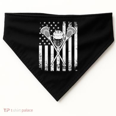 Lacrosse Player Gift LAX American Flag USA-Made Doggie Bandana