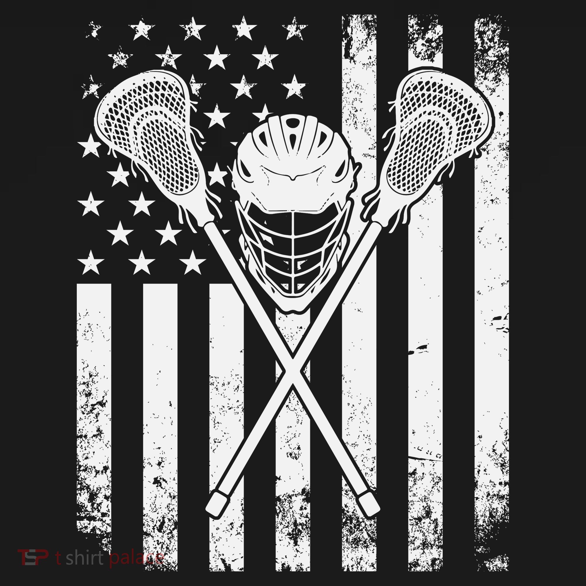Lacrosse Player Gift LAX American Flag Apron