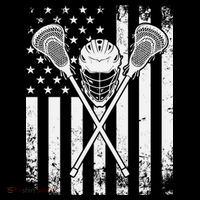 Lacrosse Player Gift LAX American Flag Mousepad thumb 1