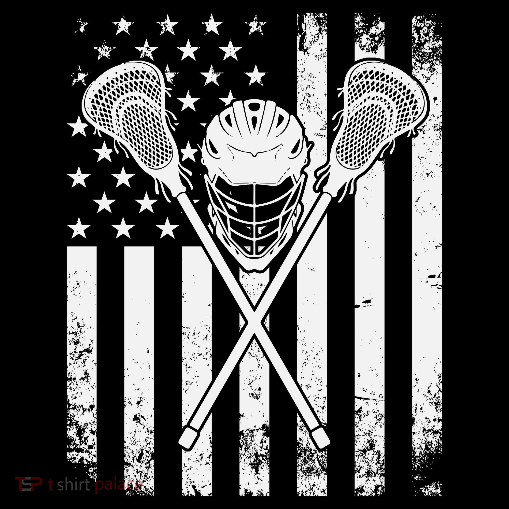 Lacrosse Player Gift LAX American Flag Women's Tank Top