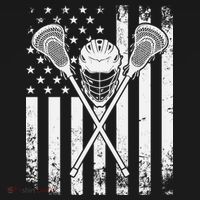 Lacrosse Player Gift LAX American Flag Kids T-Shirt thumb 4