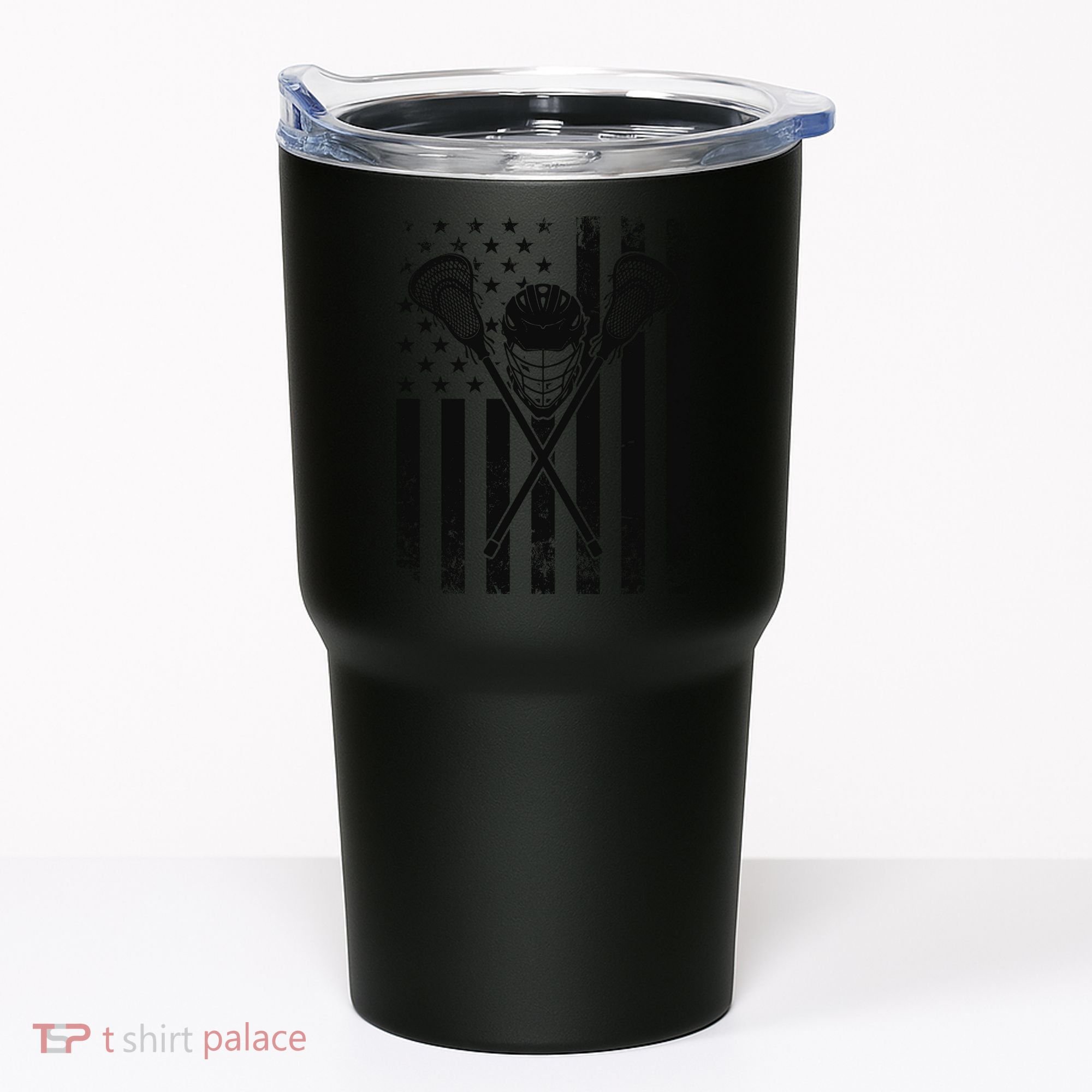 Lacrosse LAX American Flag Tumbler