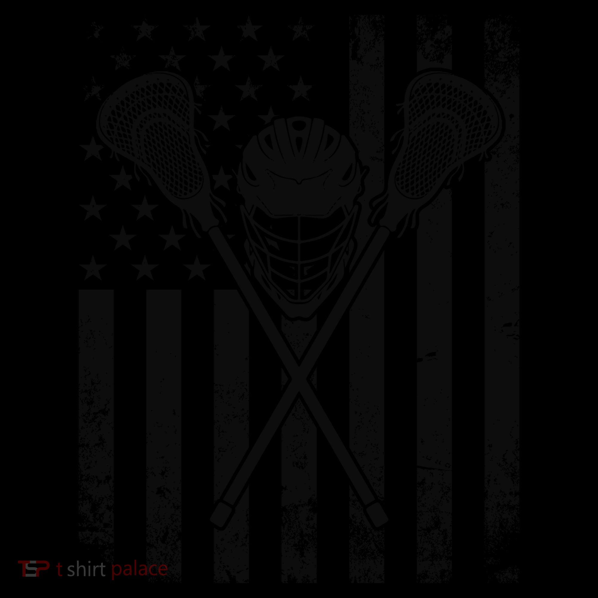 Lacrosse LAX American Flag Ornament