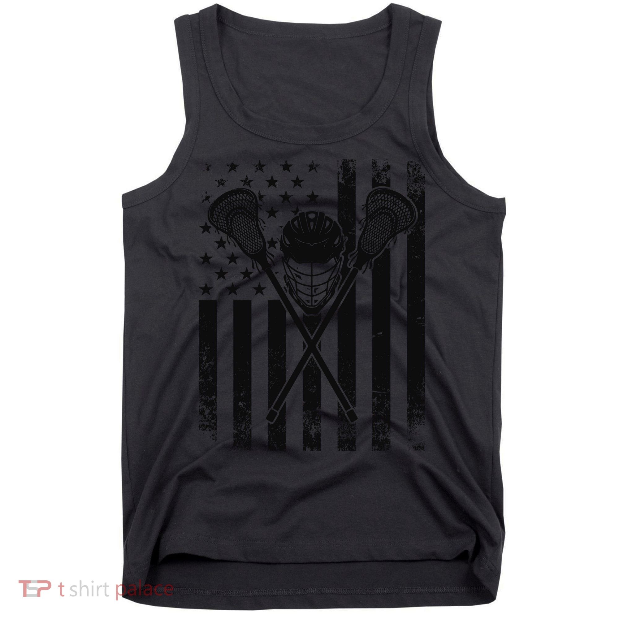 Lacrosse LAX American Flag Tank Top