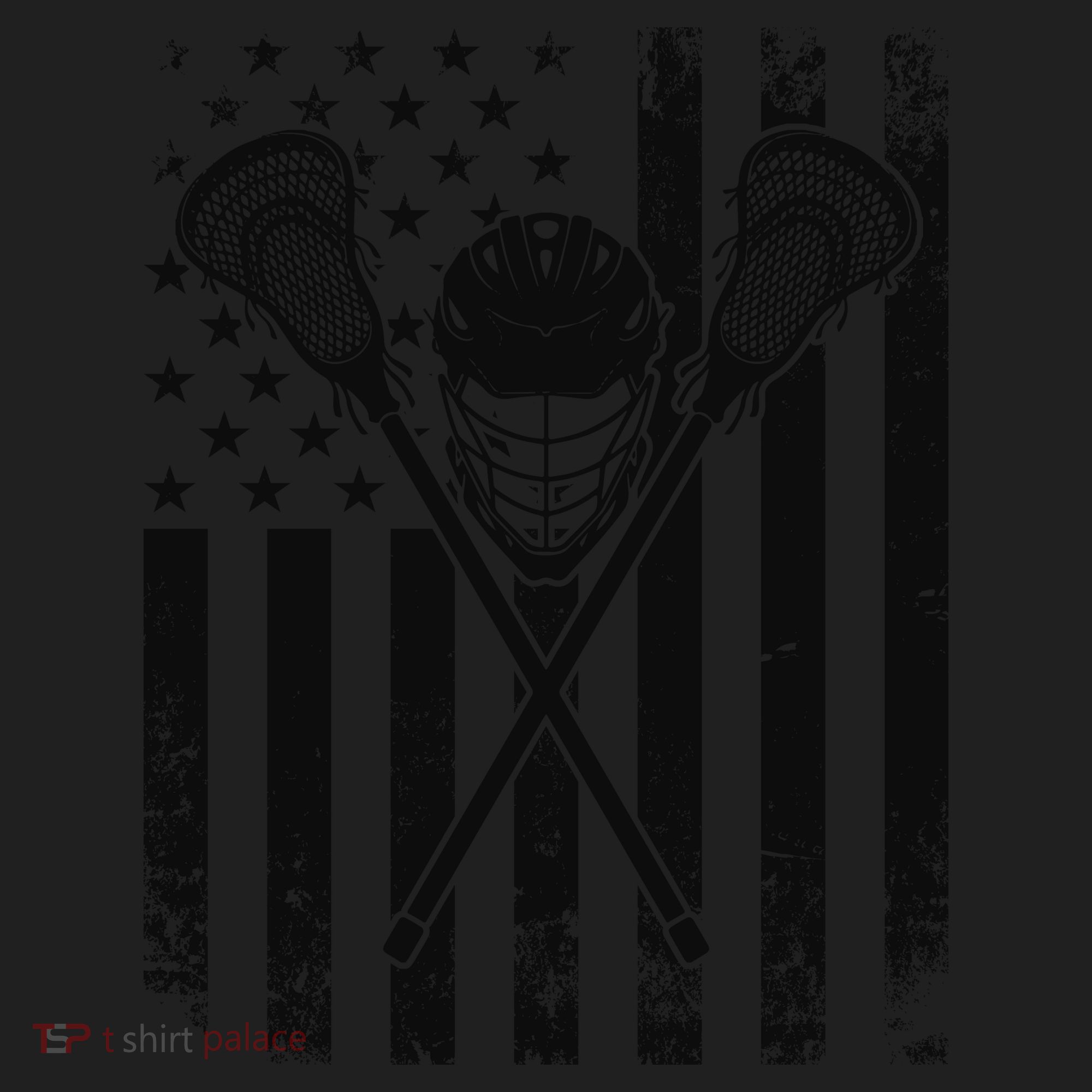 Lacrosse LAX American Flag Golf Towel