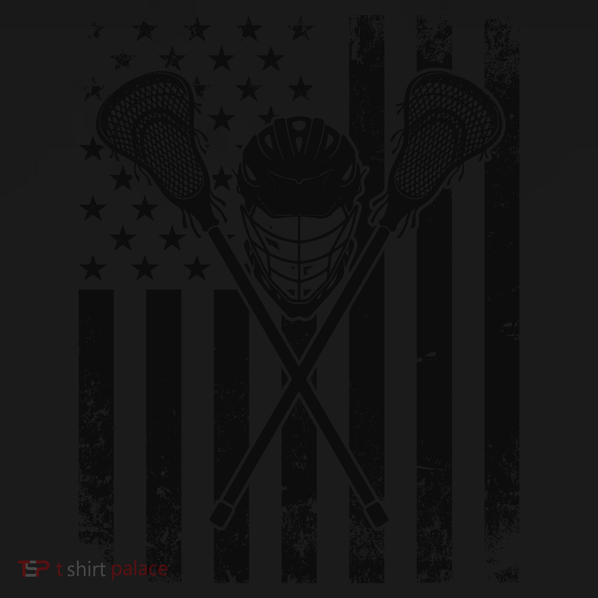 Lacrosse LAX American Flag Toddler T-Shirt