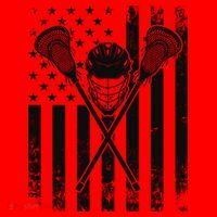 Lacrosse LAX American Flag Santa Hat thumb 1