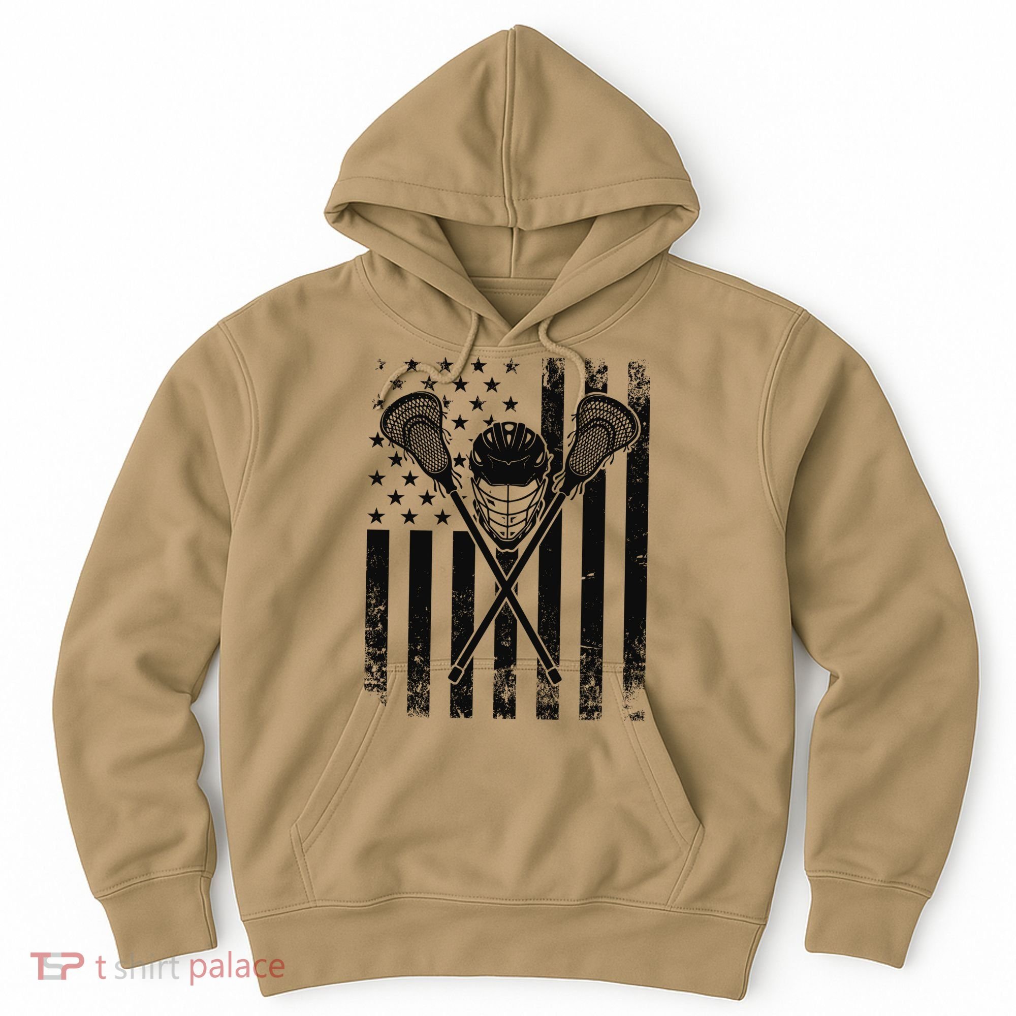 Lacrosse LAX American Flag Hoodie