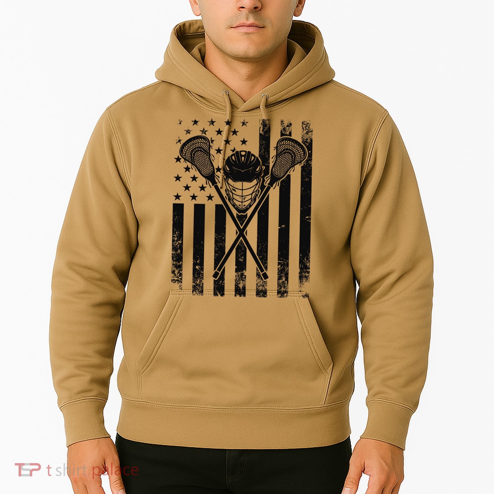 Lacrosse LAX American Flag Hoodie