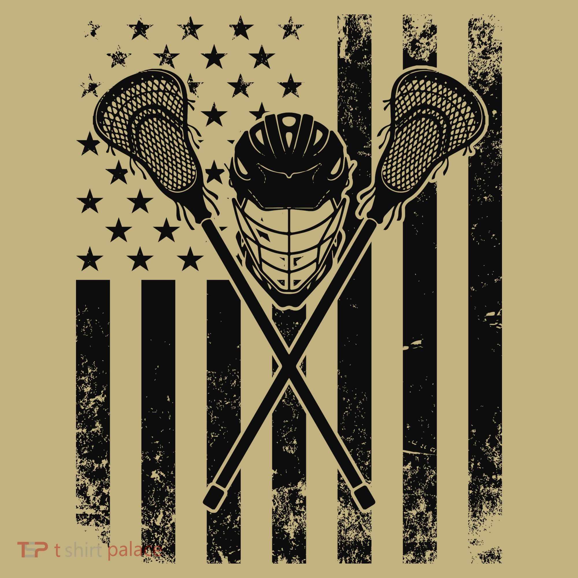 Lacrosse LAX American Flag Hoodie