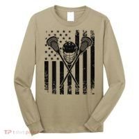 Lacrosse LAX American Flag Long Sleeve Shirt thumb 0