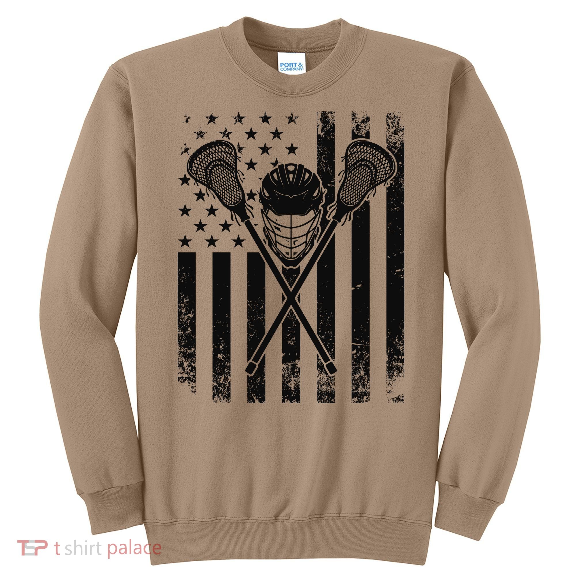 Lacrosse LAX American Flag Sweatshirt