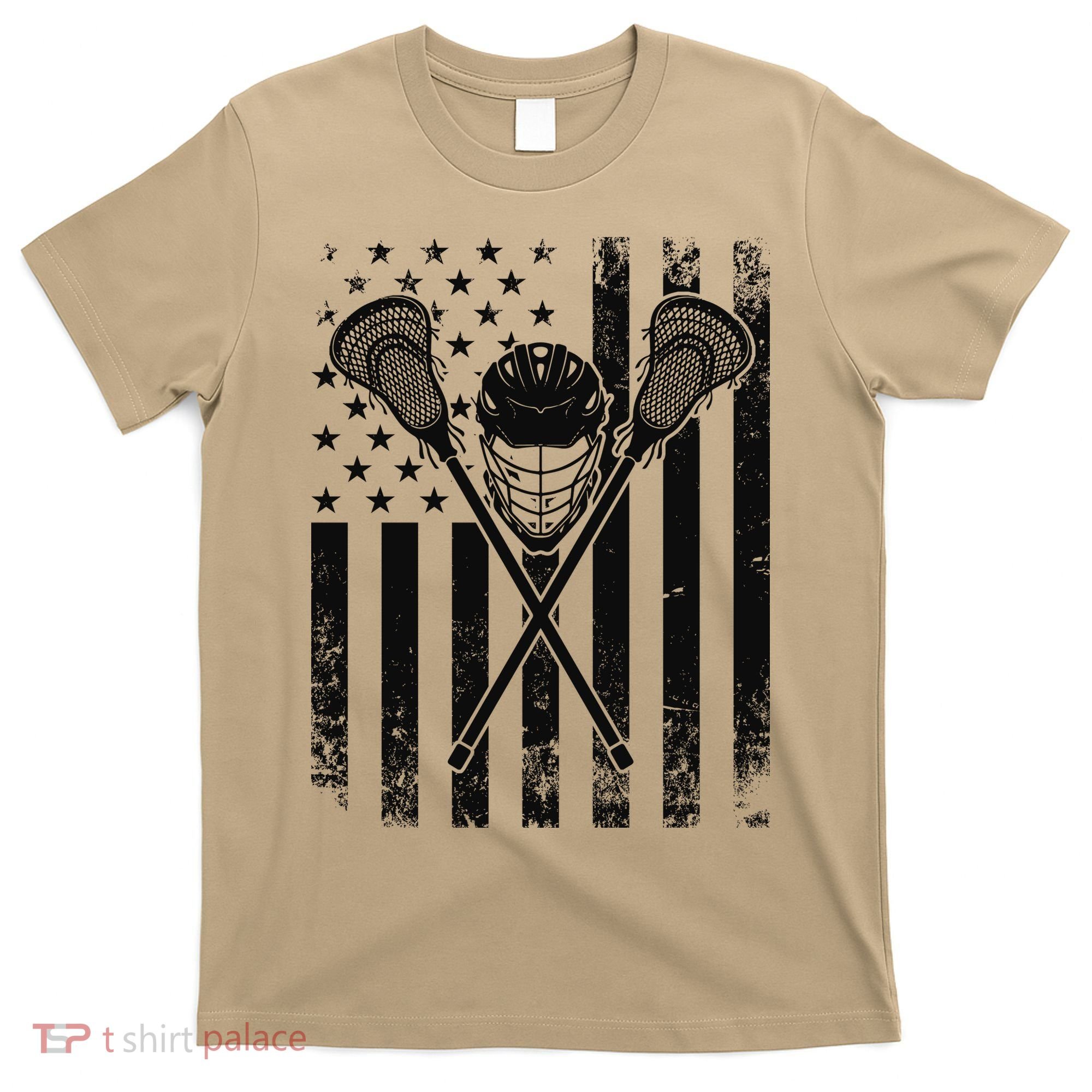 Lacrosse LAX American Flag T-Shirt