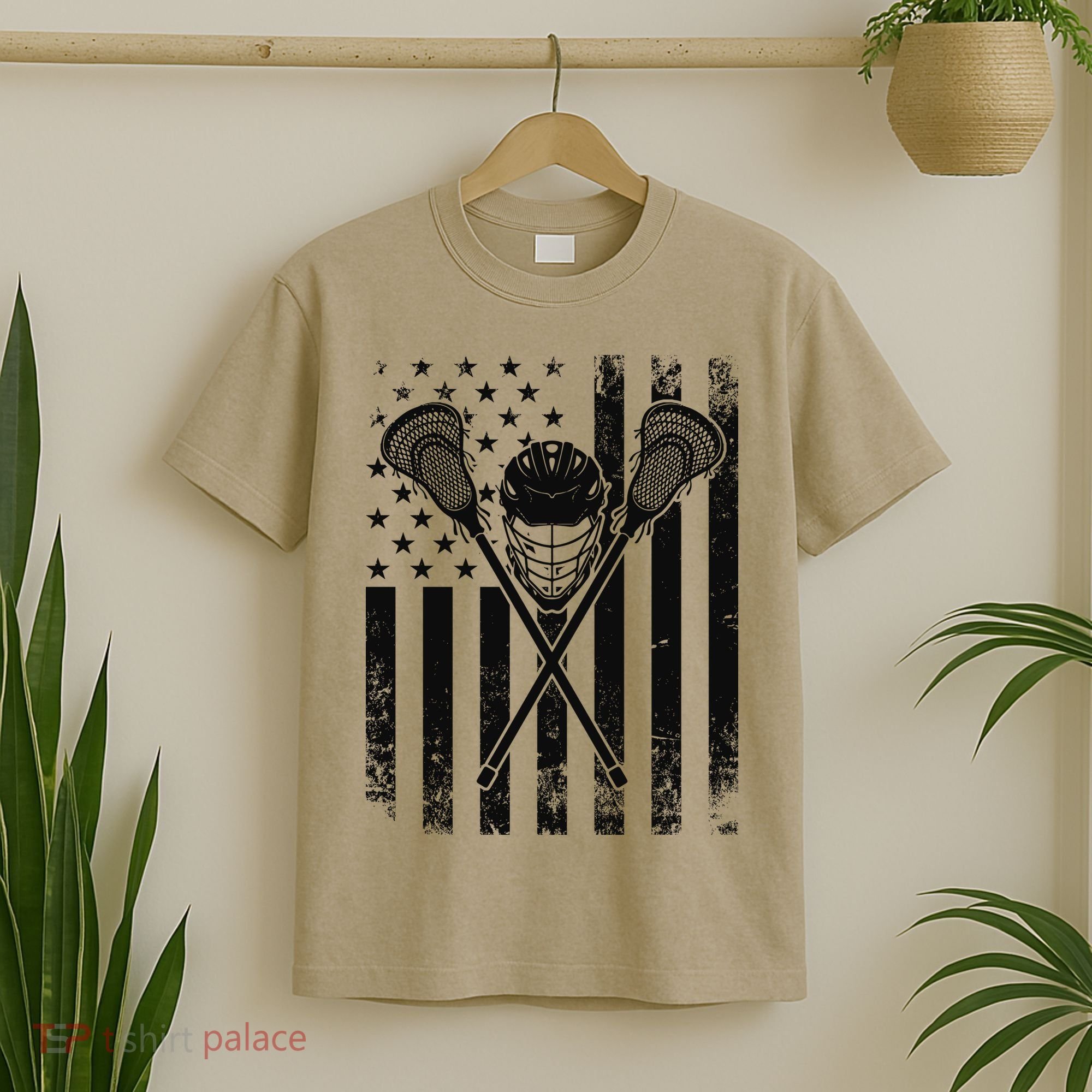 Lacrosse LAX American Flag T-Shirt